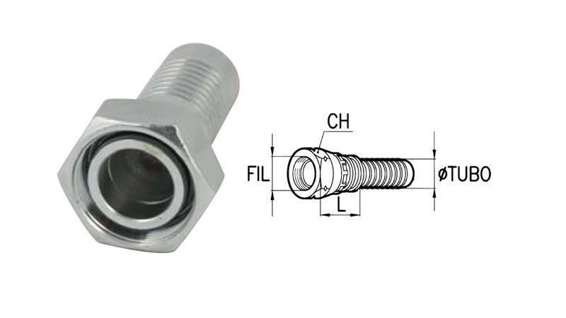 ХИДРАВЛИЧНА ВРЪЗКА DKOS 12 S ЖЕНСКА DN10-M20X1,5