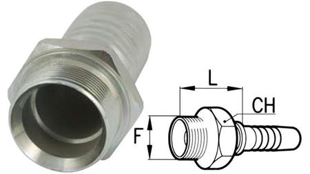 ХИДРАВЛИЧНА ВРЪЗКА BSP МЪЖКИ DN19-M30X1,5