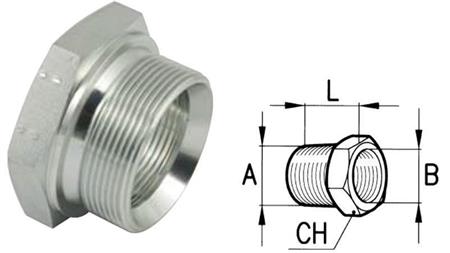 HYDRAULINEN ADAPTERI UROS-NARU 1/2-1/4
