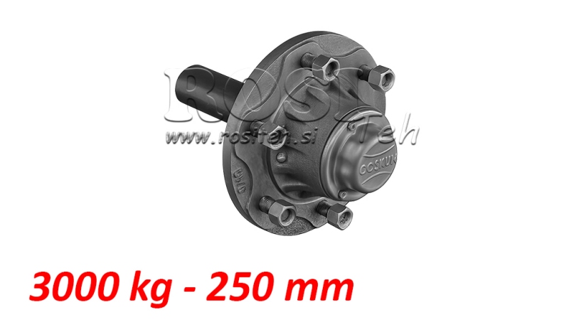 HALVAXEL 3000 KG L.250 MM