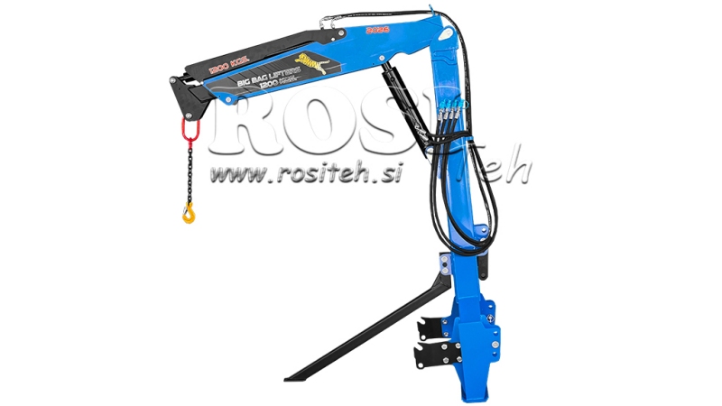 ТРИТОЧКОВ КРАН ЗА ТРАКТОР – ХИДРАВЛИЧНО РАМО 1200 KG