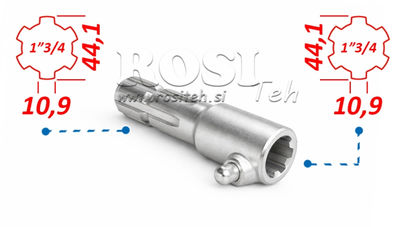 P.T.O. АДАПТЕР С ПИН от 1”3/4 до 1”3/4