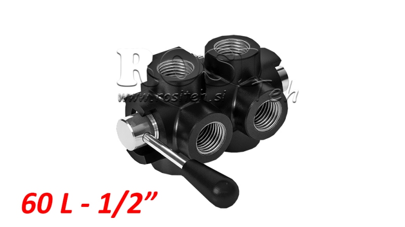 ROČNI 6 POTNI VENTIL DF 1/2 - 60lit