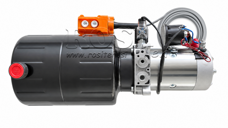 MINI AGGREGATO CILINDRICO 12V DC - 1,6kW = 2,1cc - 8 lit - montaggio unidirezionale (metallico)