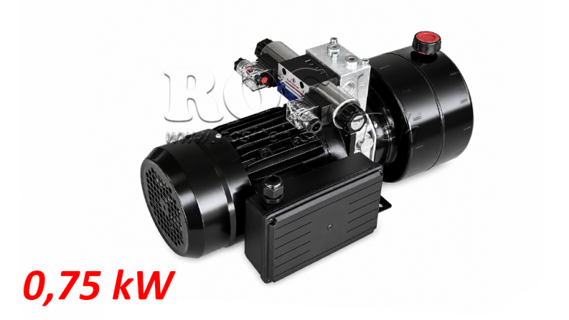MINI HYDRAULISCH KRACHTPAKKET 230V AC (0.75 kW) - 3.7 cc - 5.2 lit/min - tank 4 lit