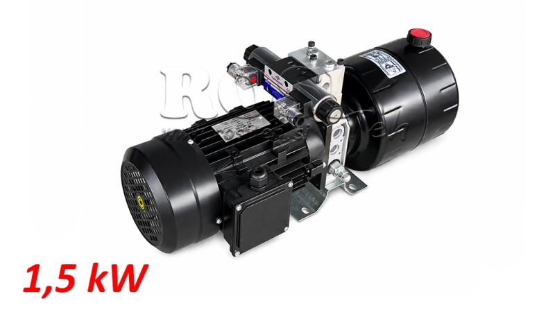 MINI AGGREGATO CILINDRICO 380V AC (1,5 kW) - 5,8 cc - 8,2 lit/min - cisterna 6 lit