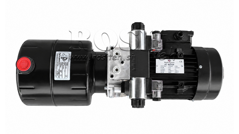 MINI HYDRAULICKÁ JEDNOTKA 380V AC (1.5 kW) - 5.8 cc - 8.2 lit/min - nádrž 6 lit