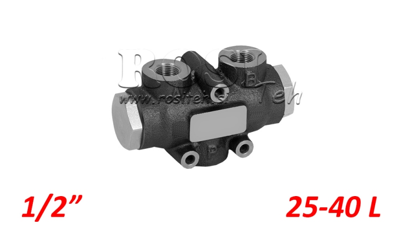 HIDRAULIČNI RAZVODNI VENTIL PROTOKA V01005 25 - 40 lit - 1/2 - 250 bar (max.300 bar) V-EQ25