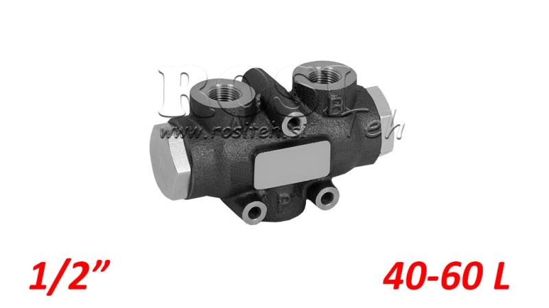 HIDRAULIČNI RAZVODNI VENTIL PROTOKA V01006 40 - 60 lit - 1/2 - 250 bar (max.300 bar) V-EQ30