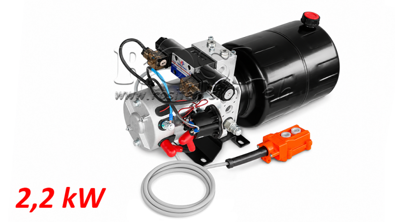 MINI AGGREGATO CILINDRICO 24V DC - 2,2kW = 2,1cc - 8 lit - montaggio a due vie (metallico)