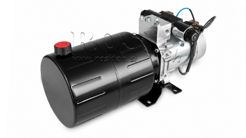 MINI AGGREGATO CILINDRICO 24V DC - 2,2kW = 2,1cc - 8 lit - montaggio a due vie (metallico)
