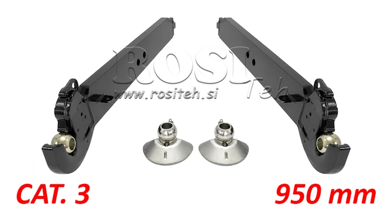 ДОЛНИ РАМЕНА ЗА ТРИТОЧКОВО ОКАЧВАНЕ CAT.3 - 120x35 mm - 950 mm (140 HP)