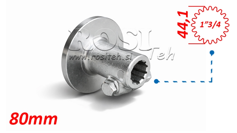 KARDANSKI NASTAVEK S PRIROBNICO IN ZATIČEM 1-3/4 (80 mm) (20zob)