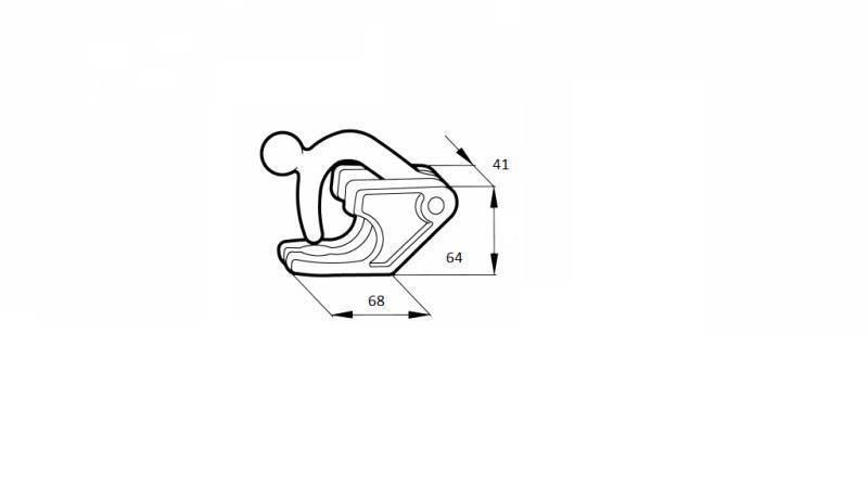 ZAMEK BOCZNY TYP CIERE ŻEŃSKI - wymiary