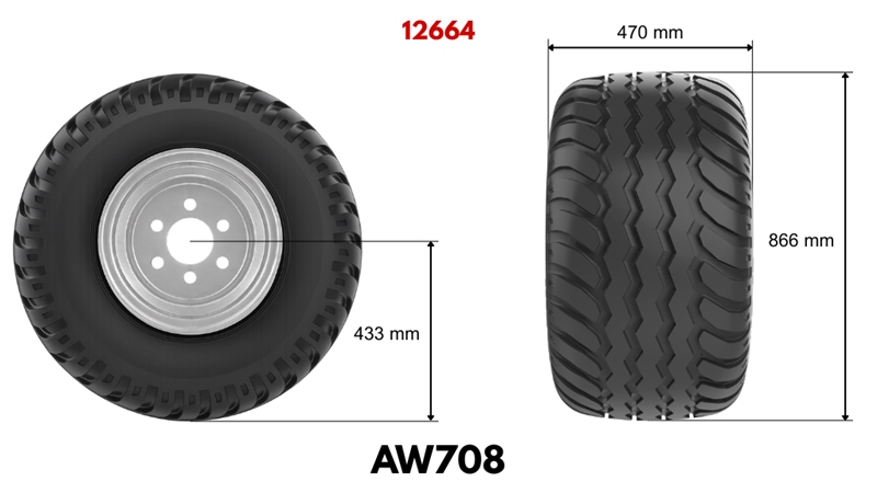 19,0/45-17 ГУМА AW708 (14 PR) С ДЖАНТА 16,00 x 17