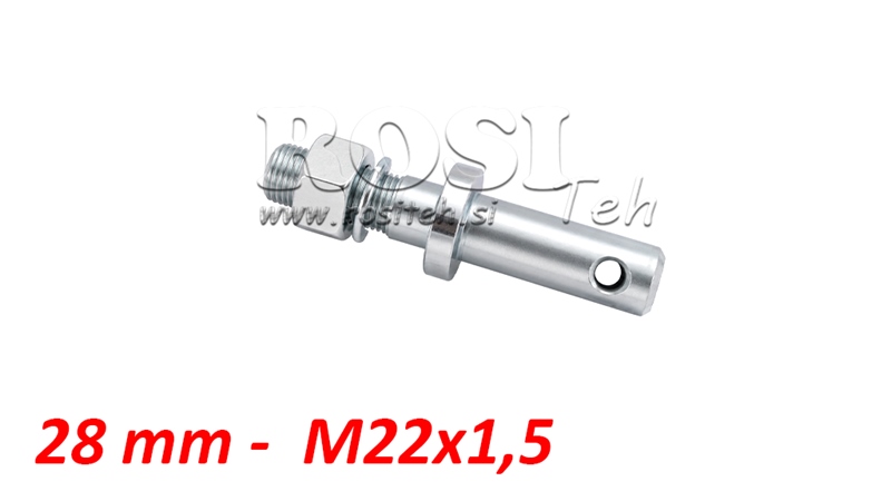ПИН ЗА МОНТАЖ FI28MM С РЕЗБА M22X1.5