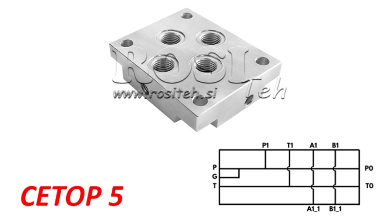 БАЗА CETOP5 NG10 1M