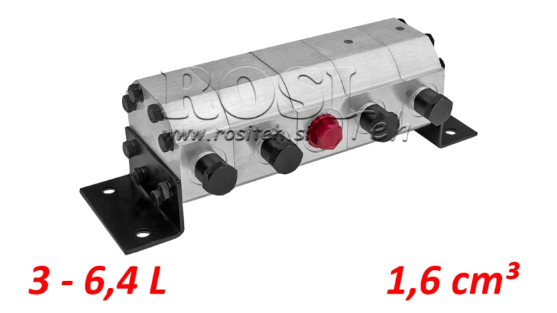 HIDRAULIČKI ZUPČASTI RAZDJELNIK PROTOKA 4/1 (3-6,4 lit - max. 240bar) 1,6cc/SEG