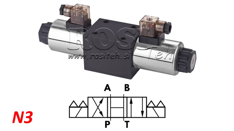 HYDRAULICKÝ ELEKTROMAGNETICKÝ VENTIL KV-4/3 CETOP 5 N3