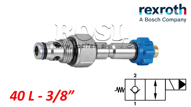 ХИД. ЗАТВОРЕН ЕЛЕКТРОМАГНИТЕН КОНТРОЛЕР ЗА 2-ПЪТЕН ВЕНТИЛ REXROTH 3/8 40-ЛИТРА
