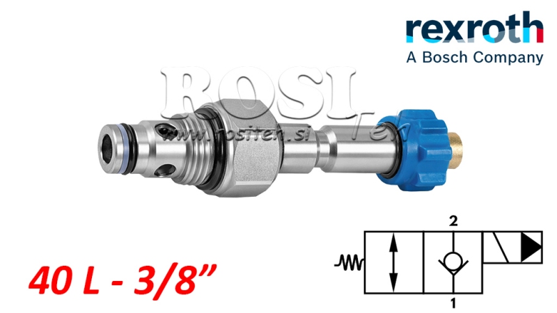 ХИД. ОТВОРЕН ЕЛЕКТРОМАГНИТЕН КОНТРОЛЕР ЗА 2-НАПРАВЛЕН КЛАПАН РЕКСРОТ 3/8 40-ЛИТ