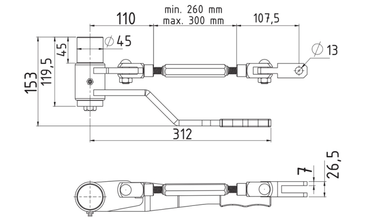 SIDOPANEL STÄNGNINGSHANDTAG - BAK