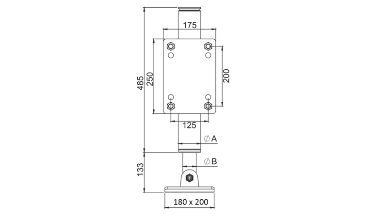 HYDRAULISK BEN BIDIREKTIONELL 365mm - 5.000kg