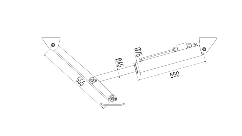 HYDRAULISK BEN BIDIREKTIONELL 380mm - 3.100kg