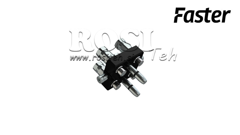 MULTI-FASTER KOPPLING 3-VÄGS BSP 1/4 MOBIL DEL (EN SPÄKEL)