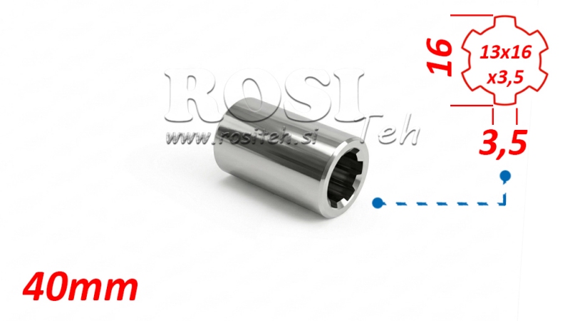 KARDANSKI NASTAVEK PUŠA 13x16x3,5 (6 zob) (40 mm)