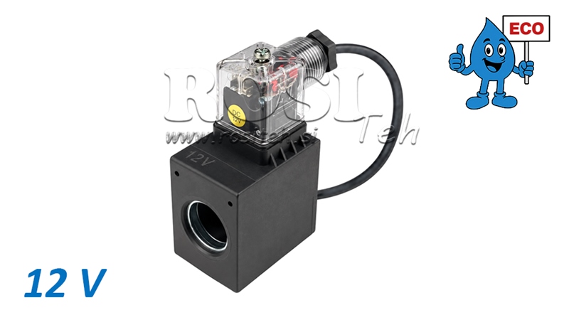ЕЛЕКТРОМАГНИТНА БОБИНА 12V ЗА ХИДРАВЛИЧЕН ЕЛЕКТРОМАГНИТЕН КЛАПАН E80 ECO