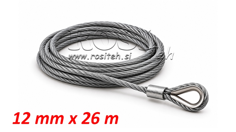 СТОМАНЕНО ВЪЖЕ ЗА ЛЕБЕДКА RS-20000 - 9100 kg