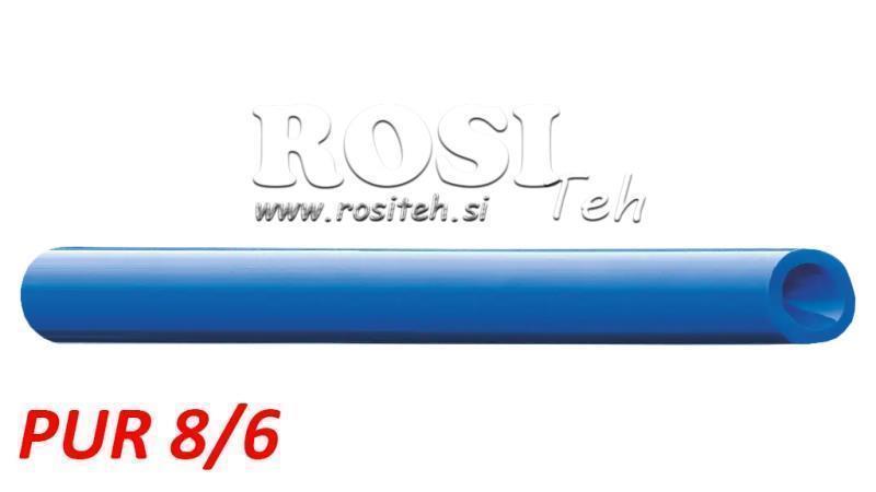 WĄŻ POWIETRZNY PU 8/6 PUR NIEBIESKI POLIURETAN