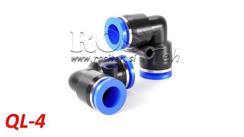 ZŁĄCZE KĄTOWE ZŁĄCZA PNEUMATYCZNEGO TPA BEZ GWINTU QL-4
