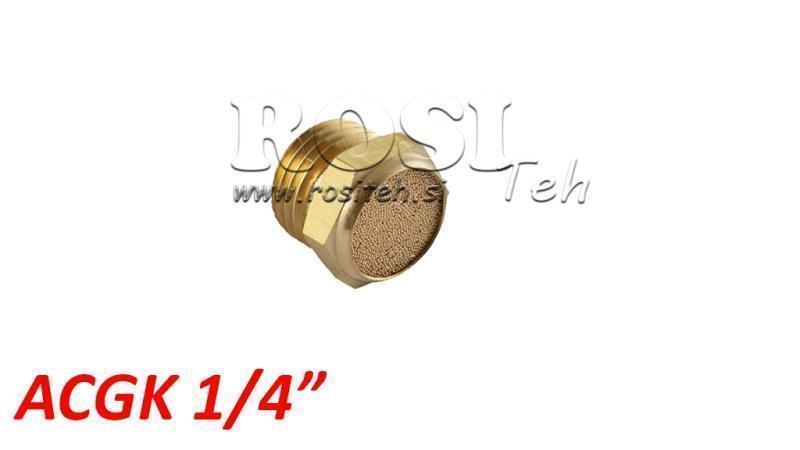 SILENȚIATOR PNEUMATIC DIN BRONZ ACGK 014 LOW
