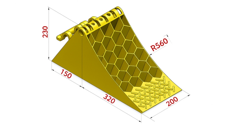 ΠΛΑΣΤΙΚΟΣ ΤΡΙΓΩΝΟΣ ΟΜΟΛΟΓΗΜΕΝΟΣ DIN 76051/E53 6,500 KG