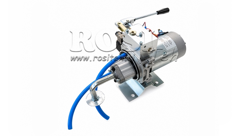 MINI HYDRAULISCH KRACHTPAKKET 12V DC - 1.6kW = 2.1cc - 8 liters - eenfasige eenheid MET HANDPOMP