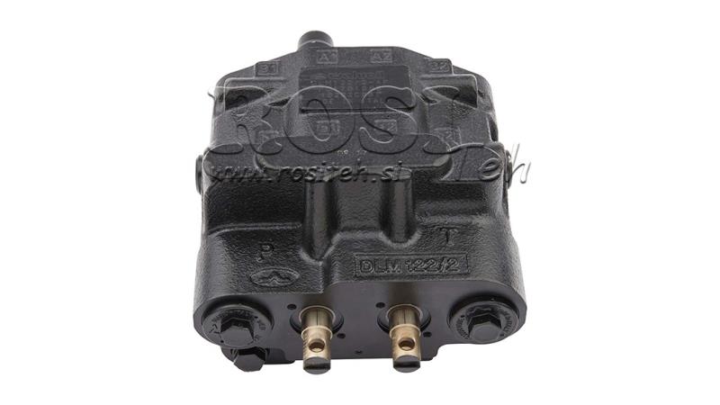 HYDRAULICKÝ RIADIACI VENTIL DLM-122/2 2xP80 L/min SENZOR ZÁŤAŽE S PLÁVAJÚCOU FUNKCIOU