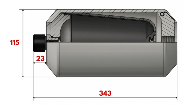 ΥΔΡΑΥΛΙΚΟΣ ΑΚΟΥΜΠΛΩΤΗΣ 2,2 LIT - M18x1,5