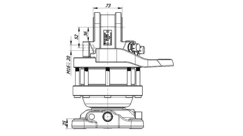 HYDRAULICKÝ ROTÁTOR 4500/2250 KG S FLANSOM