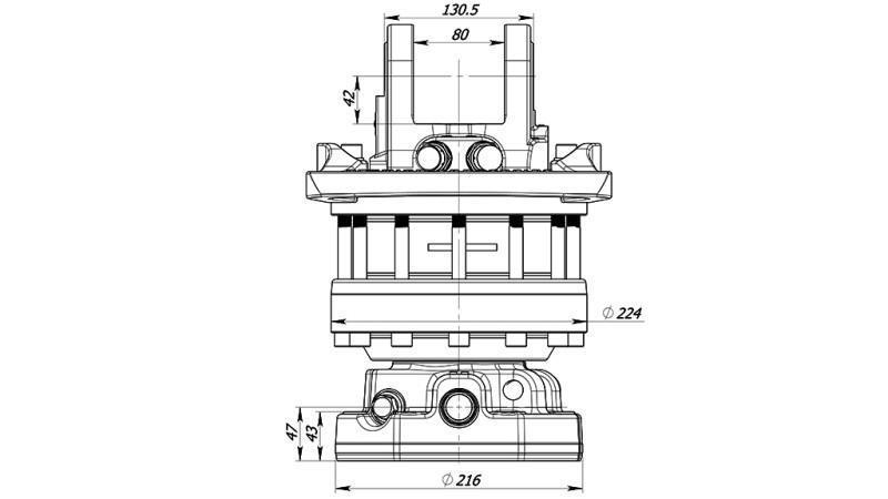 HYDRAULICKÝ ROTÁTOR 10000/5000 KG S FLANSOM 2PR