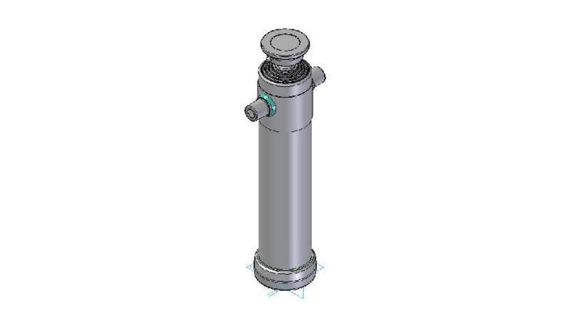 3096S -TELESCOPIC CYLINDER STANDARD/BALL 5 STAGES STROKE 2490 DIAMETER 124