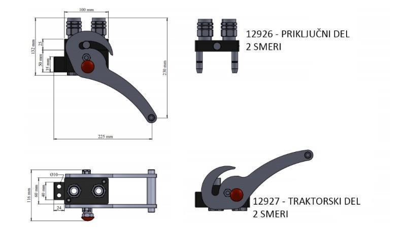 CUPLARE MULTI-FASTER 2way BSP1/2 TIP NOU PENTRU TRACTOR