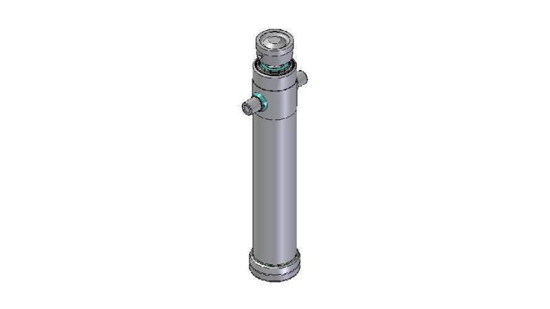4028S - TELESCOPIC CYLINDER STANDARD/BALL 2 STAGES STROKE 1195 DIAMETER 124