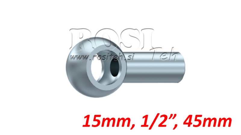 METALOWY WĄŻ BANJO 1/2 45mm