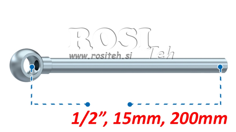 МЕТАЛНА БАНДЖО ТРЪБА 15MM 1/2 200MM