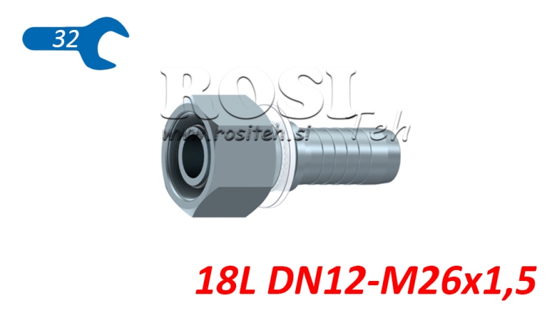 CONEXIUNE HIDRAULICĂ DKOL 18 FEMELĂ DN12-M26X1,5