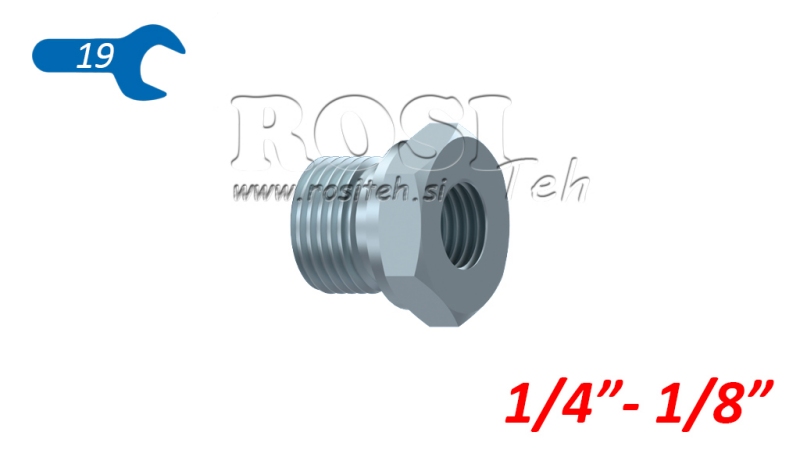 ХИДРАВЛИЧЕН АДАПТЕР МЪЖКИ-ЖЕНСКИ 1/4-1/8