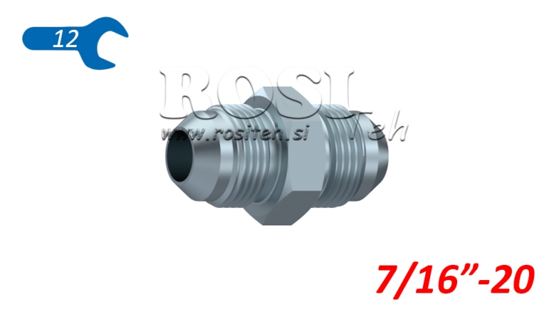 HYDRAULICKÝ DVOJITÝ VENTIL JIC74° 7/16”-20 7/16”-20