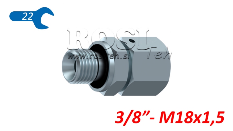 HYDRAULICKÝ DVOVIJAČNIK UVOJNÝ VIJAČNÍ SPOJ AOVR ED BSP3/8 - M18X1,5